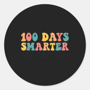 Sticker Rond Jours Smarter Retro Super 100 Jours D'École