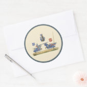 Sticker Rond Jousting Knights - Thème médiéval (Enveloppe)