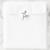 Sticker Rond Joy Brush Script Holiday | Noël (Sac)
