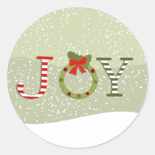 Sticker Rond Joy-Christmas (Devant)