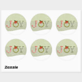 Sticker Rond Joy-Christmas (Feuille)