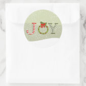 Sticker Rond Joy-Christmas (Sac)