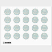 Sticker Rond Joy Comes in Waves – Boho Beach (Feuille)