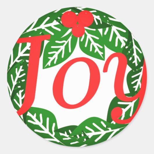 Sticker Rond Joy Crhistmas (Devant)