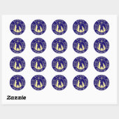 Sticker Rond Joy Love Hope Peace Christmas (Feuille)