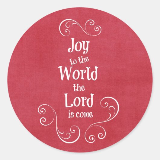 Sticker Rond Joy to the world (Devant)