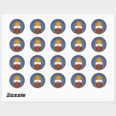 Sticker Rond Joy to the world (Feuille)