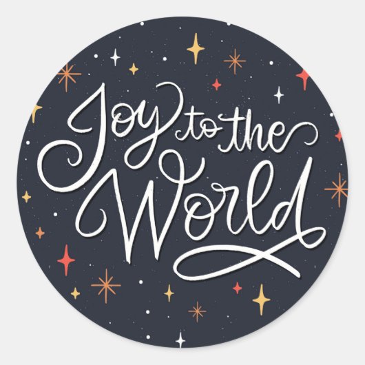 Sticker Rond Joy to the world (Devant)
