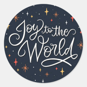 Sticker Rond Joy to the world