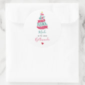Sticker Rond Joy to the World Christmas Citation Typographie (Sac)