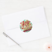 Sticker Rond Joy to the World par Jan Marvin (Enveloppe)