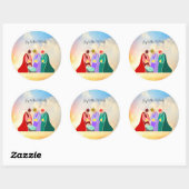 Sticker Rond Joy to the World, The Three Wise Men, (Feuille)