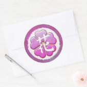 Sticker Rond Joyau de fleurs japonaises (Enveloppe)