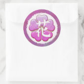 Sticker Rond Joyau de fleurs japonaises (Sac)