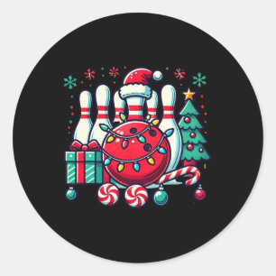 Sticker Rond Joyau de Noël Pins Reindeer Joyau Bowler Hommes De