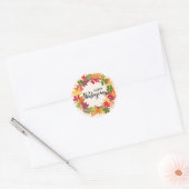 Sticker Rond Joyeuse Action de grâce (Enveloppe)