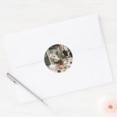 Sticker Rond Joyeuse carte postale de Noël (Enveloppe)