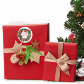 Sticker Rond Joyeuse couronne de Noël