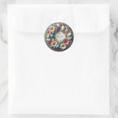 Sticker Rond Joyeuse couronne d'oeuf de Pâques (Sac)