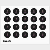 Sticker Rond Joyeuse équipe de filles de Ghoul Summerween (Feuille)