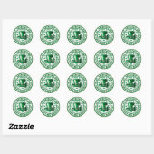 Sticker Rond Joyeuse et bénie Saint-Patrick (Feuille)