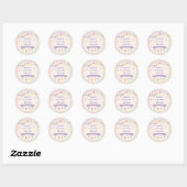 Sticker Rond Joyeuse Fête d'Anniversaire (Feuille)