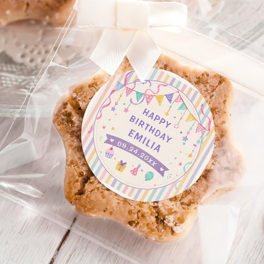 Sticker Rond Joyeuse Fête d'Anniversaire
