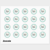Sticker Rond Joyeuse fête d'anniversaire Cupcake mignonne  (Feuille)