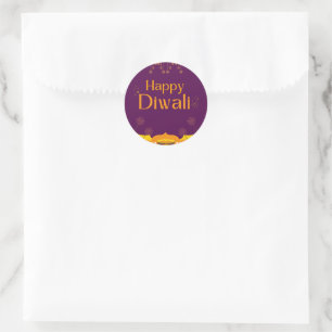 Sticker Rond Joyeuse fête de Diwali