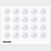 Sticker Rond Joyeuse fête de la queue de sirène d'anniversaire (Feuille)