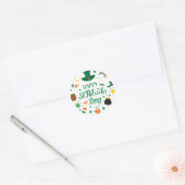Sticker Rond Joyeuse fête de la Saint-Patrick (Enveloppe)