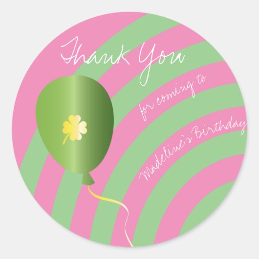 Sticker Rond Joyeuse Fête de la Saint-Patrick Anniversaire Merc (Devant)