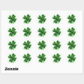 Sticker Rond Joyeuse Fête de la Saint-Patrick Mignonne (Feuille)