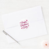 Sticker Rond Joyeuse Fête des Mères (Enveloppe)