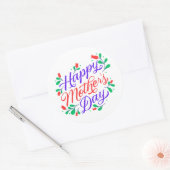 Sticker Rond Joyeuse fête des mères (Enveloppe)