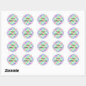 Sticker Rond Joyeuse Fête des mères et des apos (Feuille)