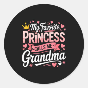 Sticker Rond Joyeuse fête des mères princesse préférée appelle