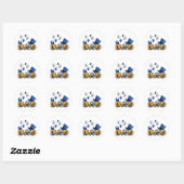 Sticker Rond Joyeuse fête des pères. (Feuille)