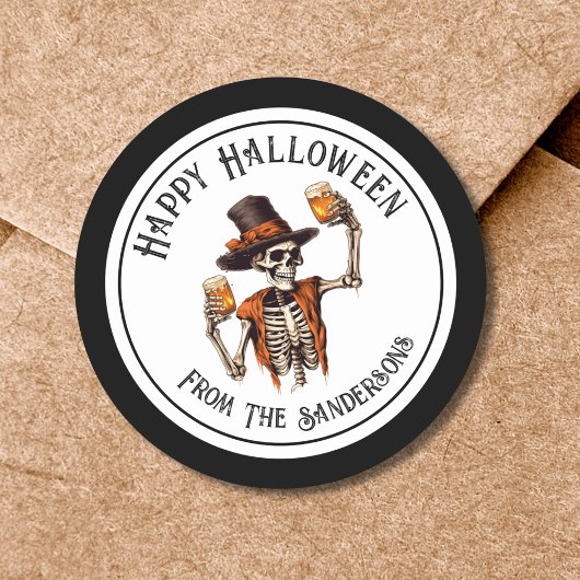 Sticker Rond Joyeuse fête d'Halloween