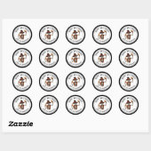 Sticker Rond Joyeuse fête d'Halloween (Feuille)