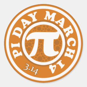 Sticker Rond Joyeuse fête du Pi 14 mars