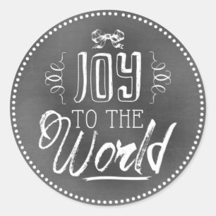 Sticker Rond Joyeuse Fête Joyeux Noël au Monde