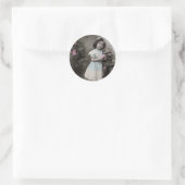 Sticker Rond "Joyeuse Fete" Noël Vintage (Sac)