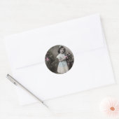 Sticker Rond "Joyeuse Fete" Noël Vintage (Enveloppe)