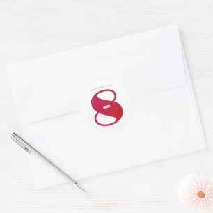 Sticker Rond Joyeuse journée de la femme ! 8 mars Fête internat
