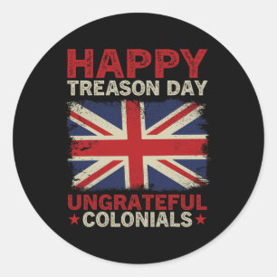 Sticker Rond Joyeuse Journée de trahison Coloniaux ingrats Juil