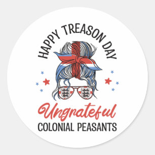 Sticker Rond Joyeuse journée de trahison ingrate paysans coloni