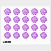 Sticker Rond Joyeuse Journée des Femmes (Feuille)