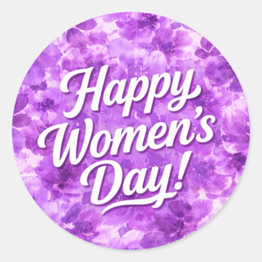 Sticker Rond Joyeuse Journée des Femmes (Devant)