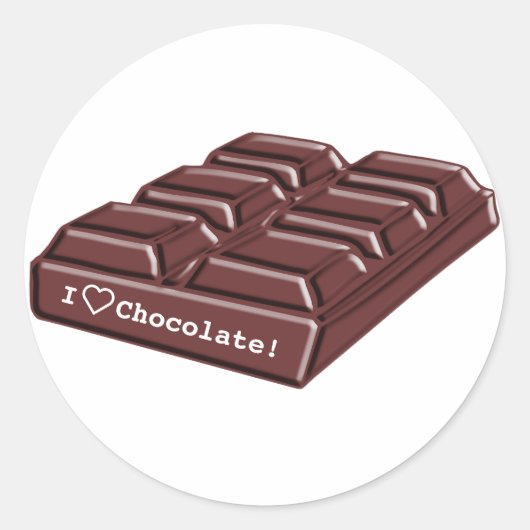 Sticker Rond Joyeuse Journée du chocolat ! (Devant)